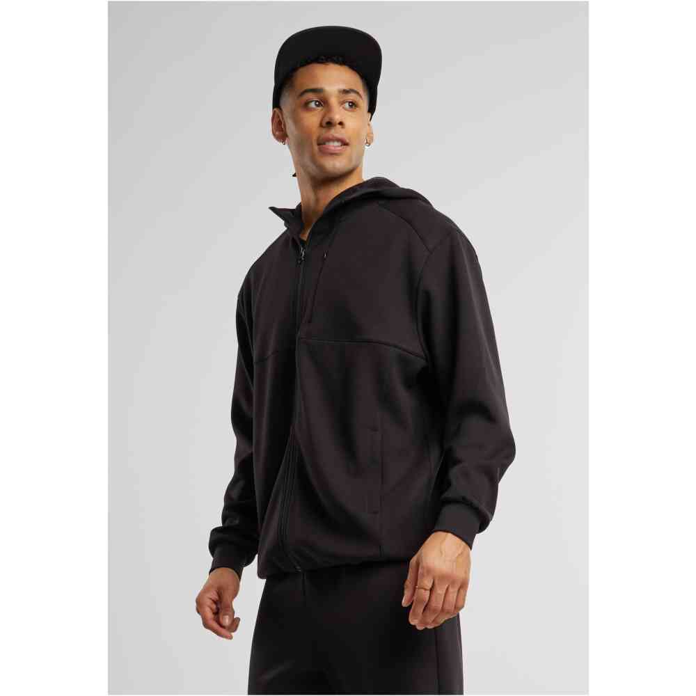 Urban Classics - Scuba Zip Pocket Vest met capuchon - Zwart
